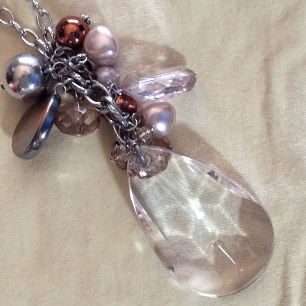 Crystal prism drop necklace - Picture 2 of 2